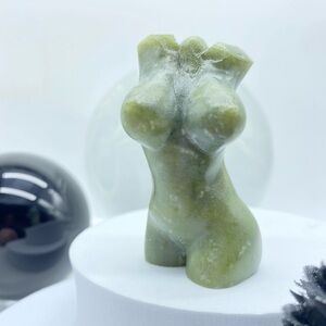Stone Goddess Body Bust Crystal Statue Figure